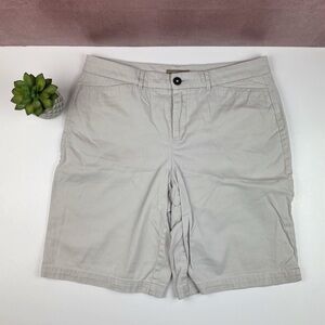 Khakis Solid Tan Shorts Women Size 12